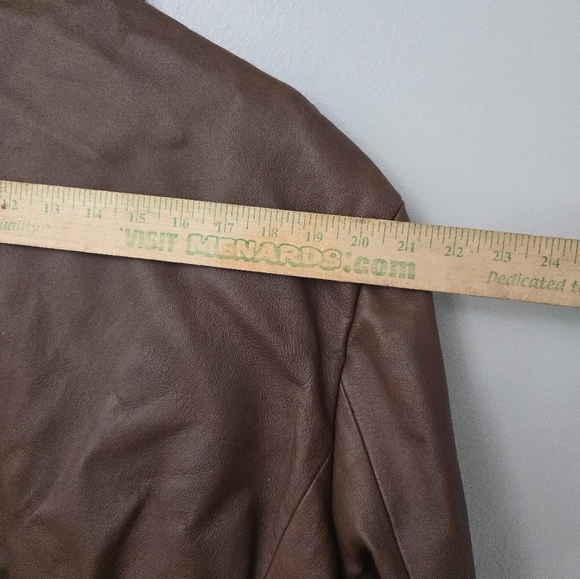 STAFFORD BLAZER MEN BROWN LEATHER CLASSIC LUXURY JACKET SPORT COAT XL *read* - Picture 15 of 15